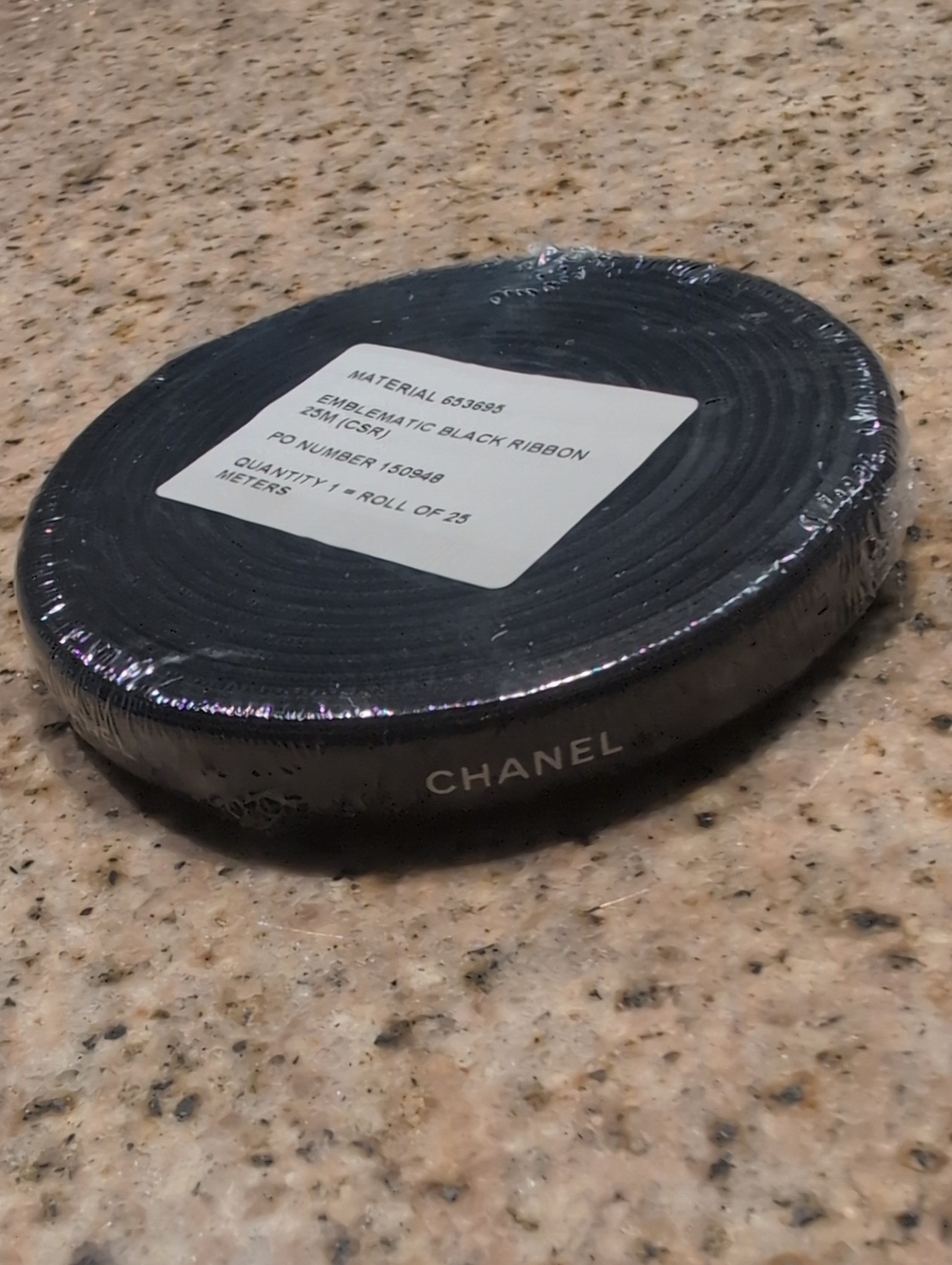 CHANEL Black Ribbon Spool